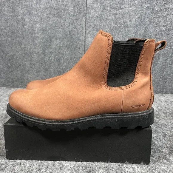 Sorel Waterproof Chelsea Boots Womens 9 Brown Leather Pull On NL3092-282 - Picture 5 of 16
